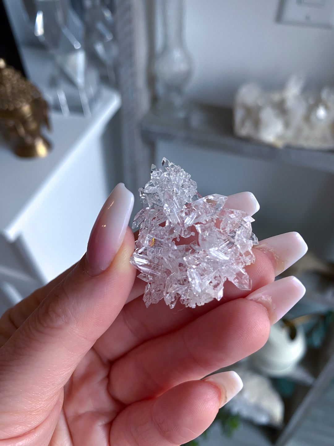Tiny Pale Pink Apophyllite Cluster #1