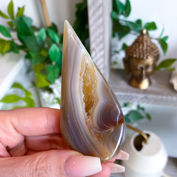 Orange Drusy Agate Flame #2