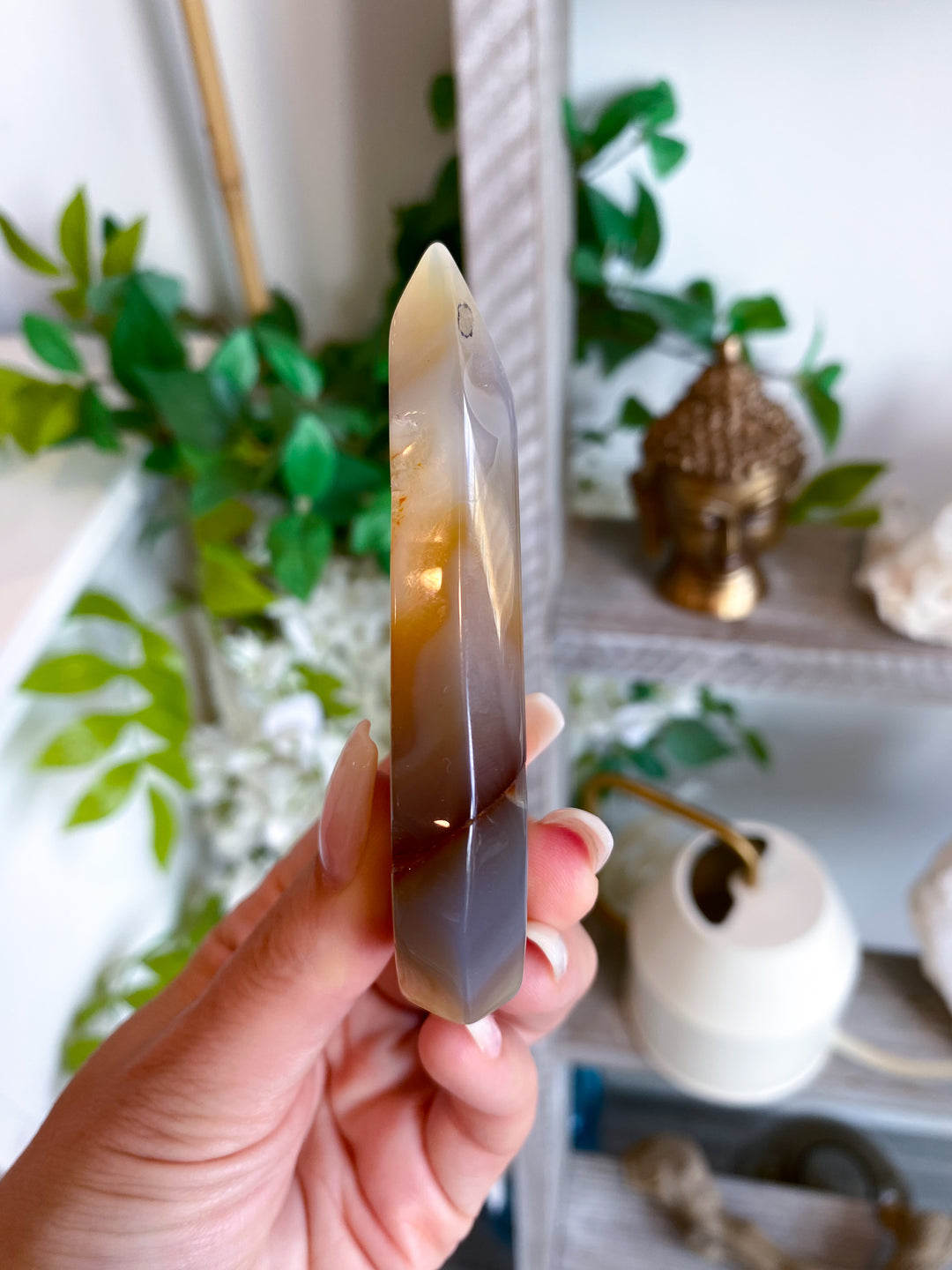 Orange Drusy Agate Flame #2
