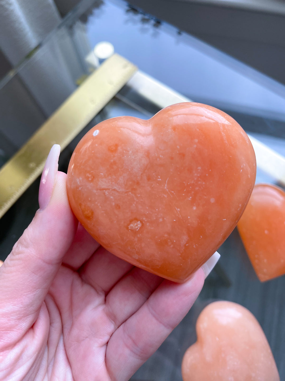 CHUNKY Sherbert Calcite Heart