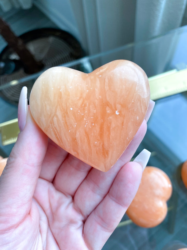 CHUNKY Sherbert Calcite Heart