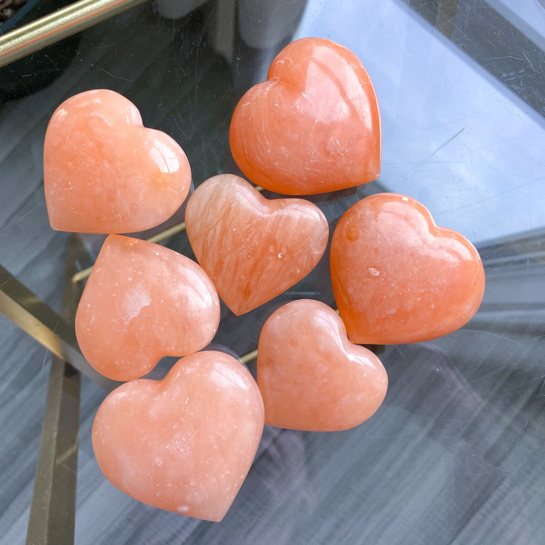 CHUNKY Sherbert Calcite Heart