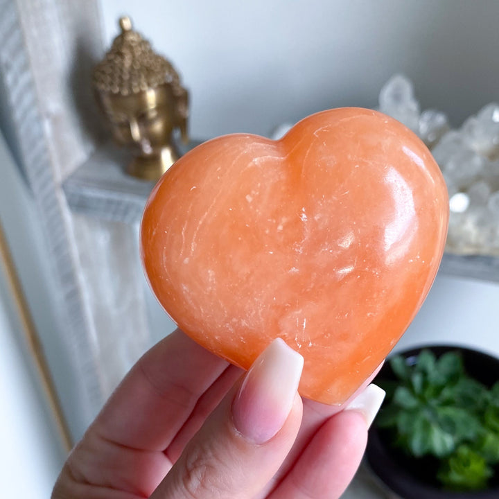 CHUNKY Sherbert Calcite Heart