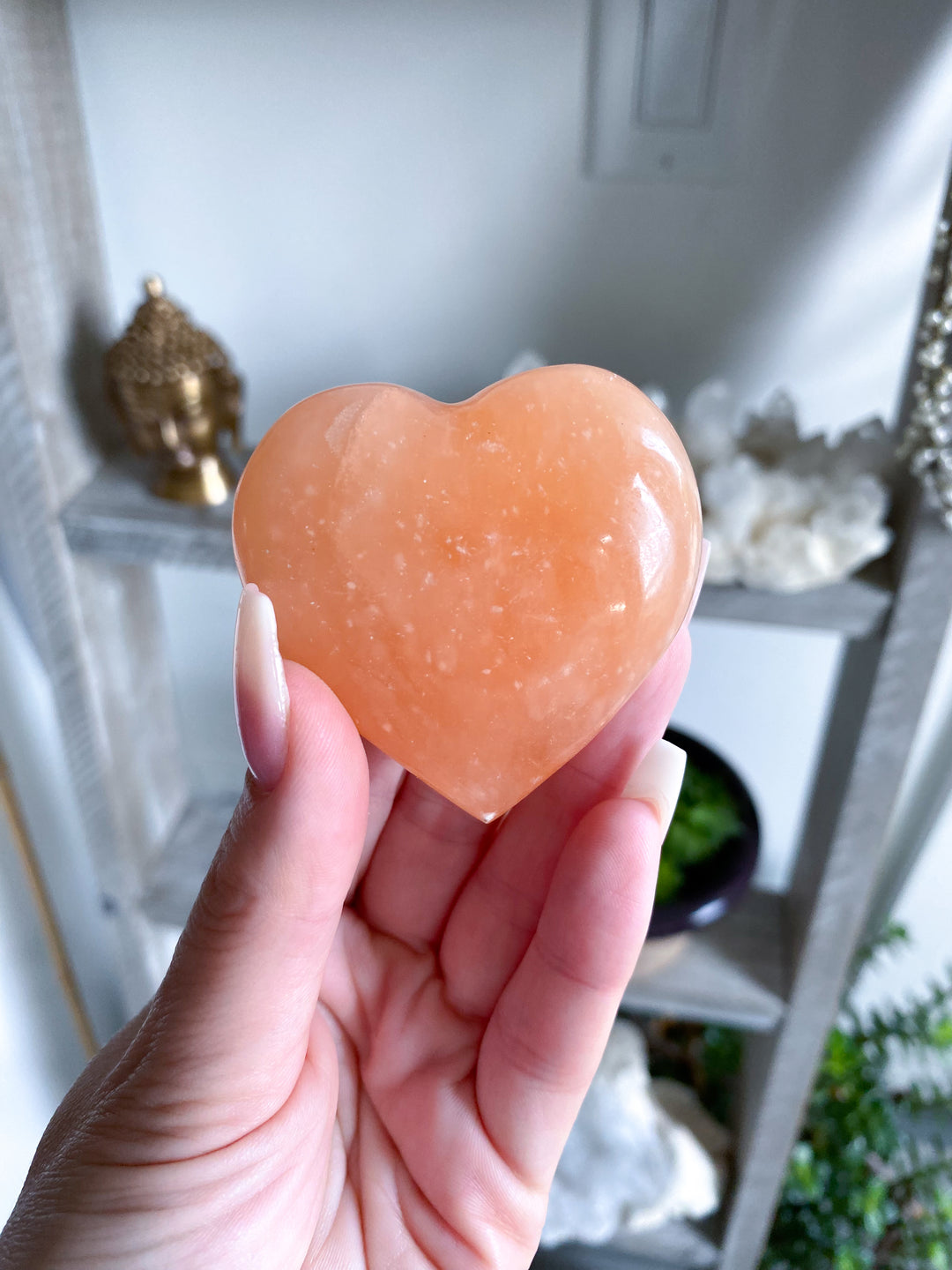 CHUNKY Sherbert Calcite Heart