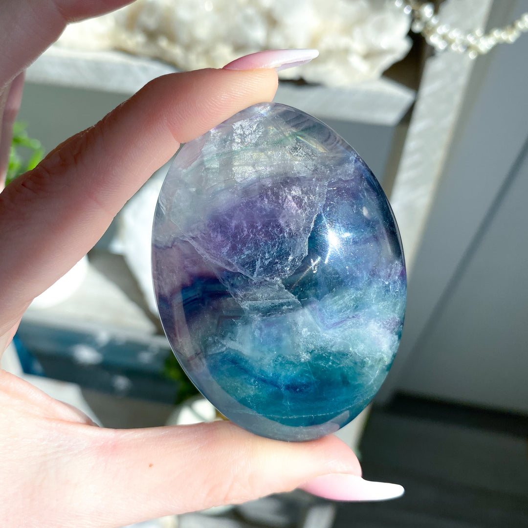Rainbow Fluorite Palm #7