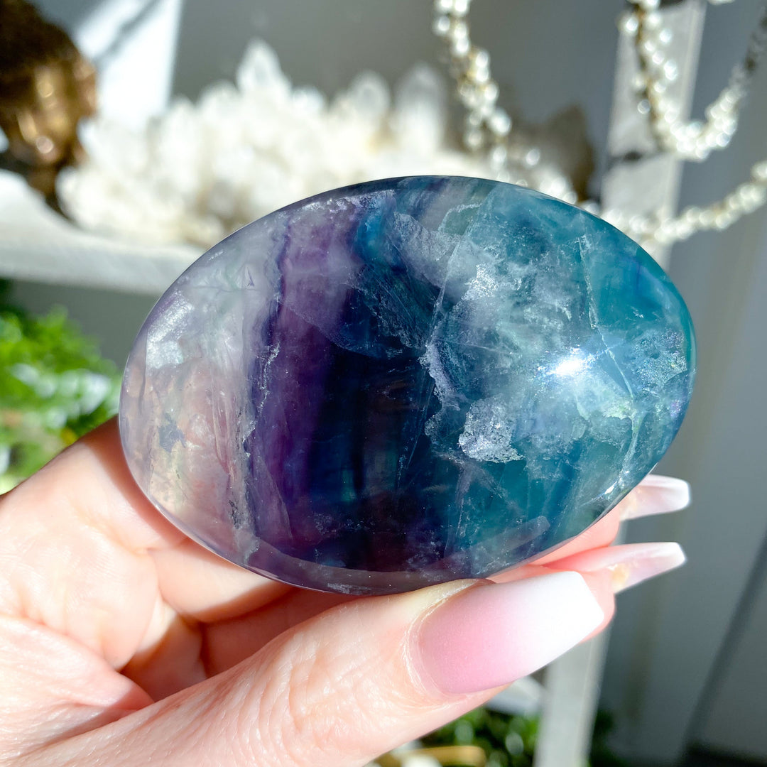 Rainbow Fluorite Palm #7