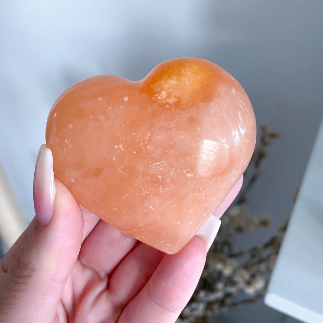 CHUNKY Sherbert Calcite Heart