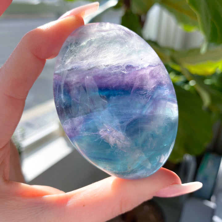 Rainbow Fluorite Palm #7