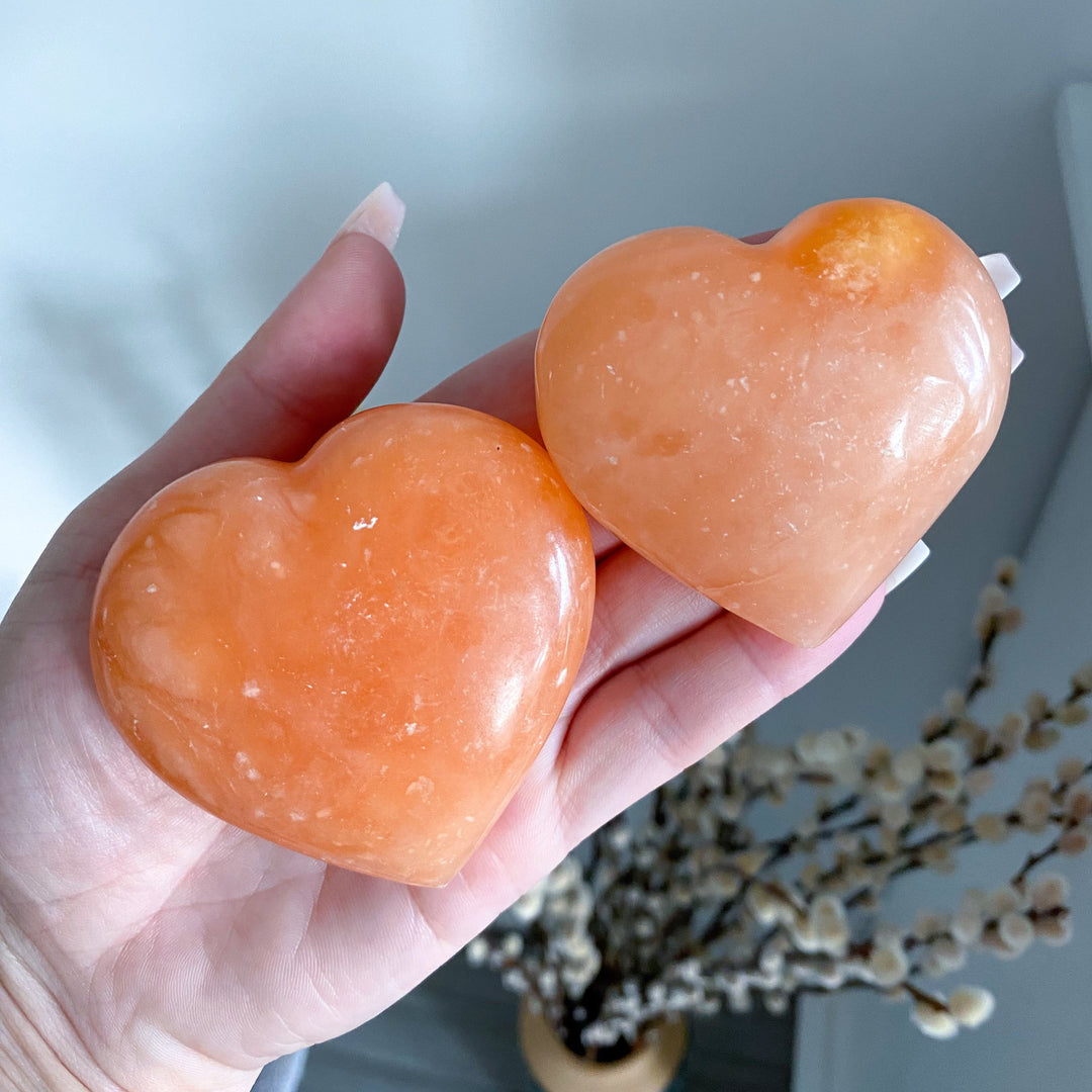 CHUNKY Sherbert Calcite Heart