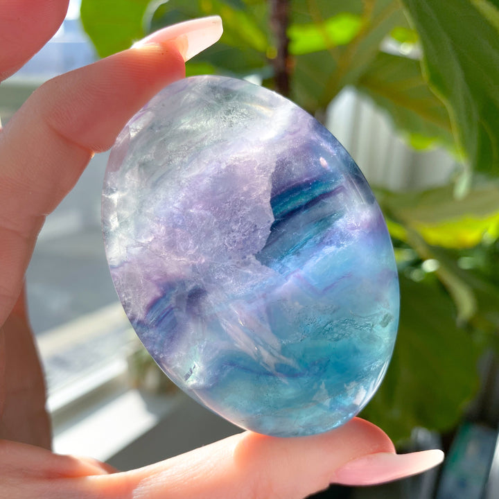 Rainbow Fluorite Palm #7