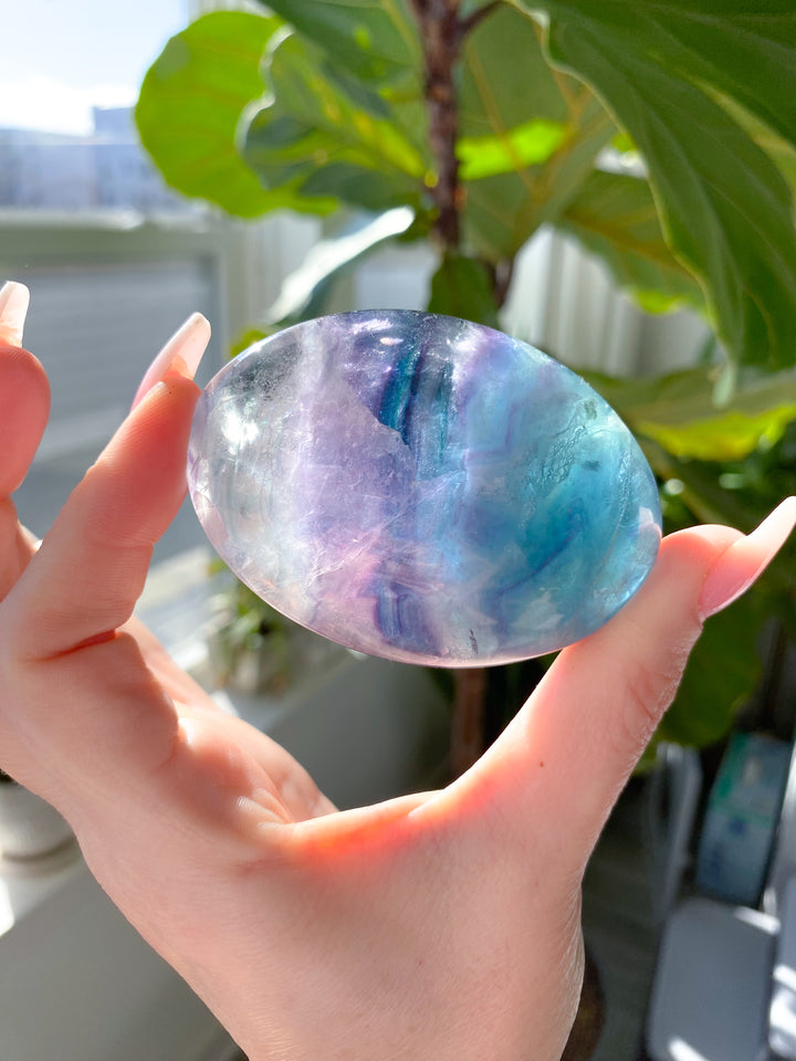Rainbow Fluorite Palm #7