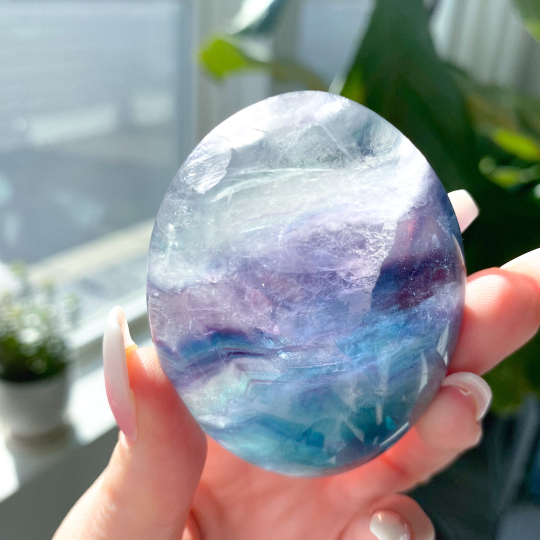 Rainbow Fluorite Palm #7