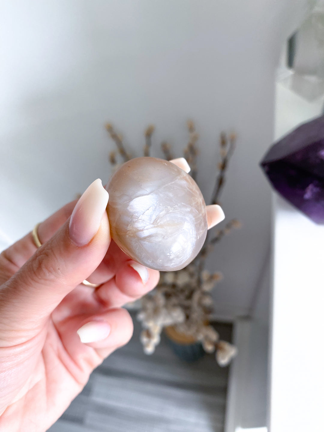 Peach Moonstone Pebble #1