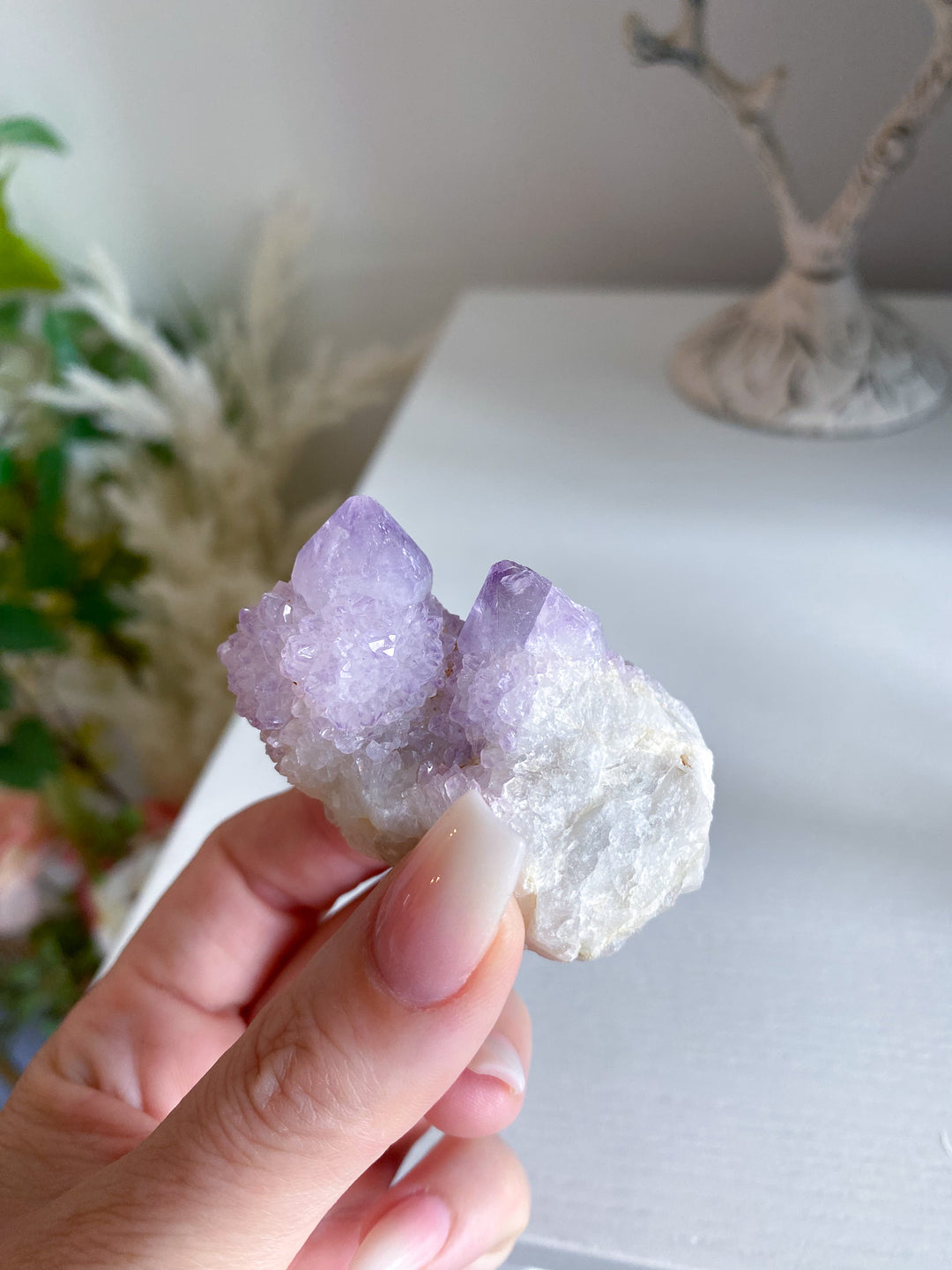Lilac Purple Spirit Quartz Point "Twin" 