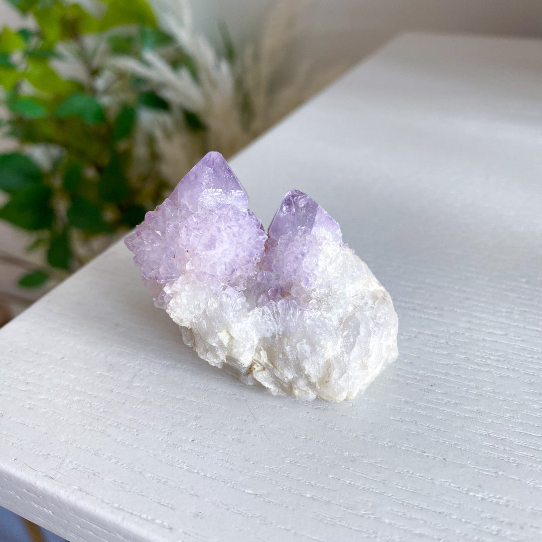 Lilac Purple Spirit Quartz Point "Twin" 