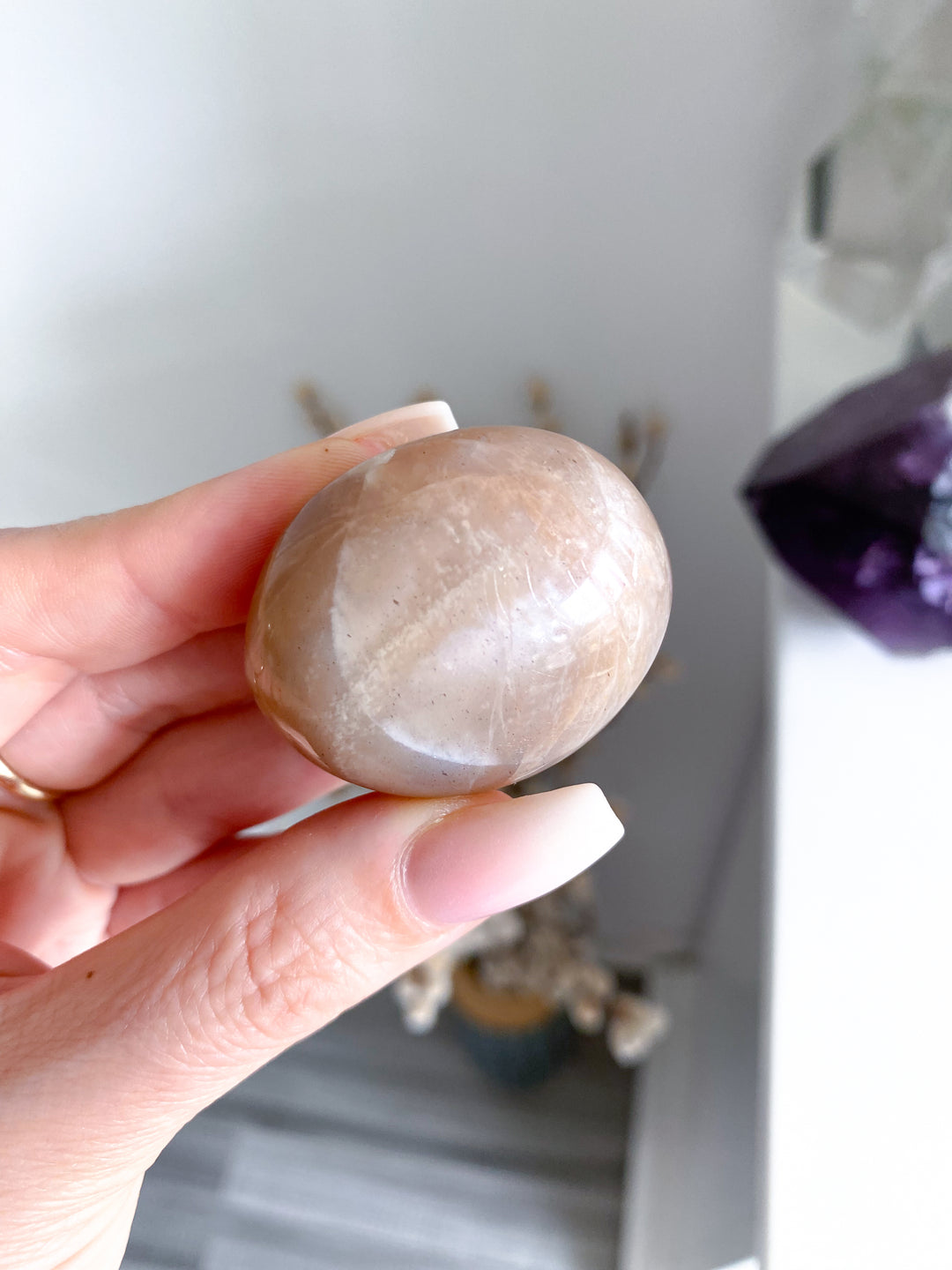Peach Moonstone Pebble #1