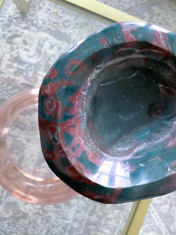 Deep Green Ocean Jasper Bowl - Get Exact Piece