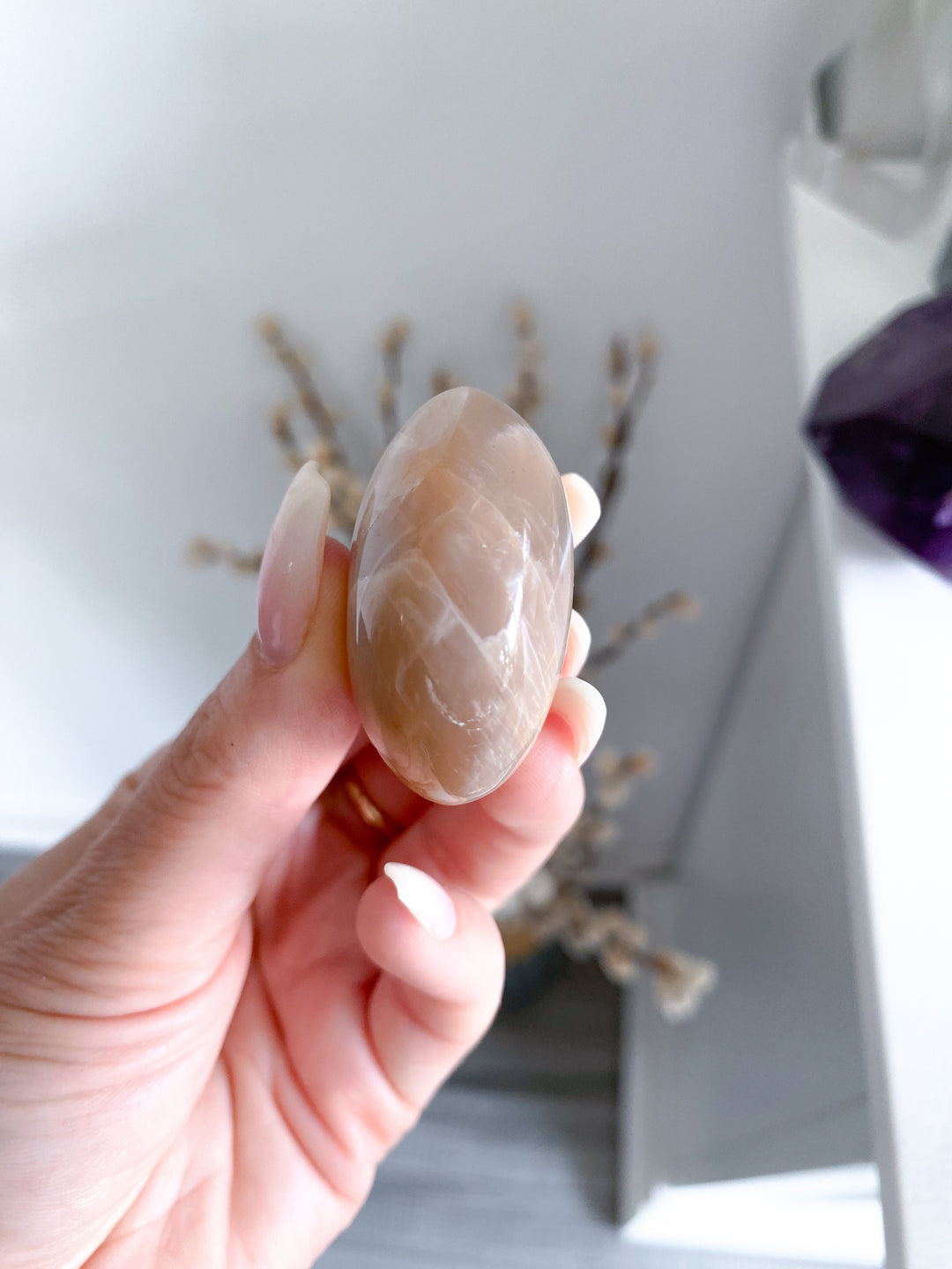 Peach Moonstone Pebble #1