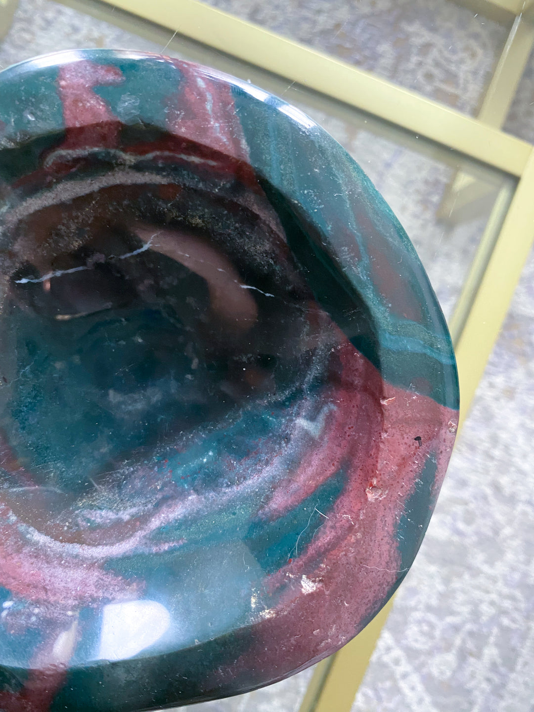 Deep Green Ocean Jasper Bowl - Get Exact Piece