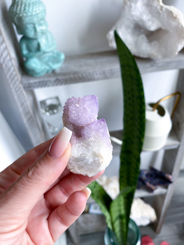 Lilac Purple Spirit Quartz Point "Twin" 