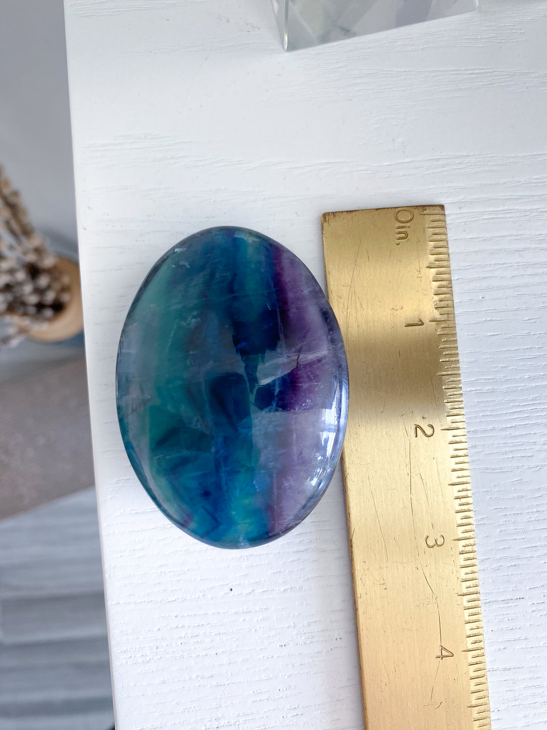 Luminous Rainbow Fluorite Palm #11