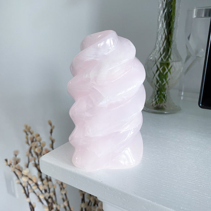 LARGE Pink Calcite Flame - Get Exact Item