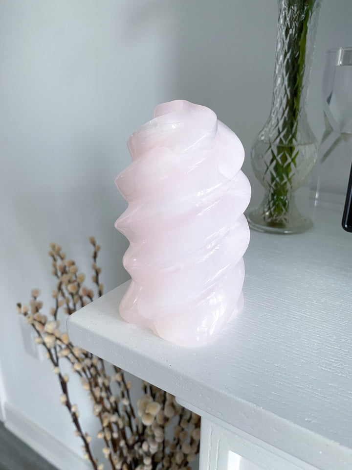 LARGE Pink Calcite Flame - Get Exact Item