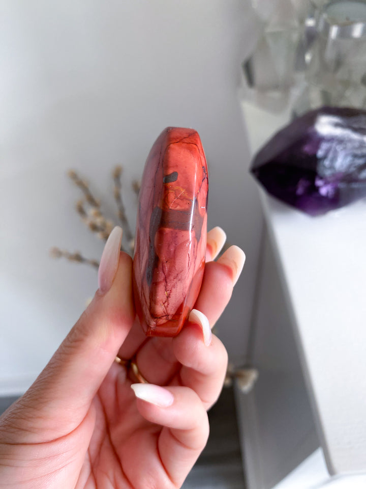 Red & Mauve Mookaite Palm #1
