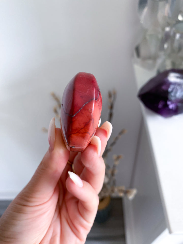 Red & Mauve Mookaite Palm #1