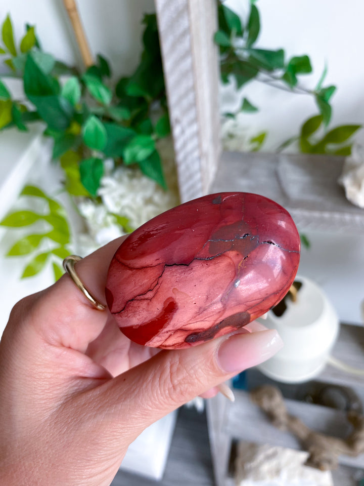Red & Mauve Mookaite Palm #1
