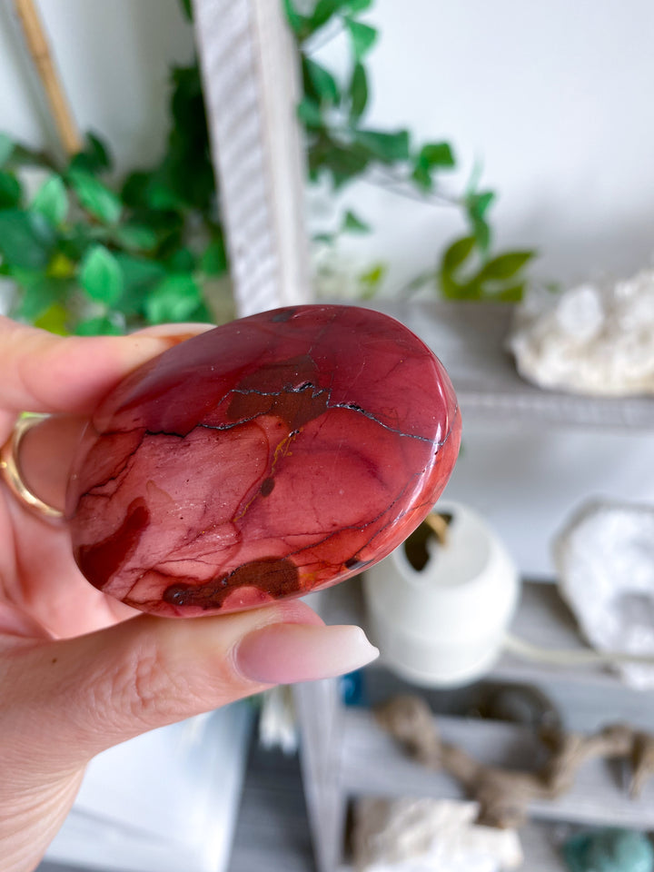 Red & Mauve Mookaite Palm #1
