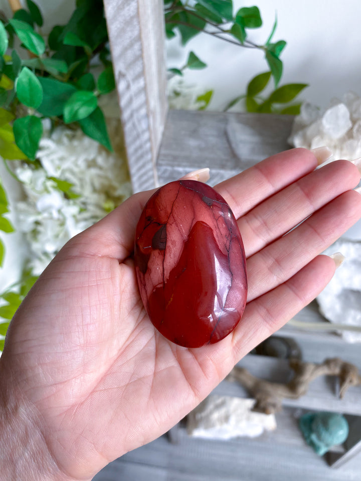 Red & Mauve Mookaite Palm #1