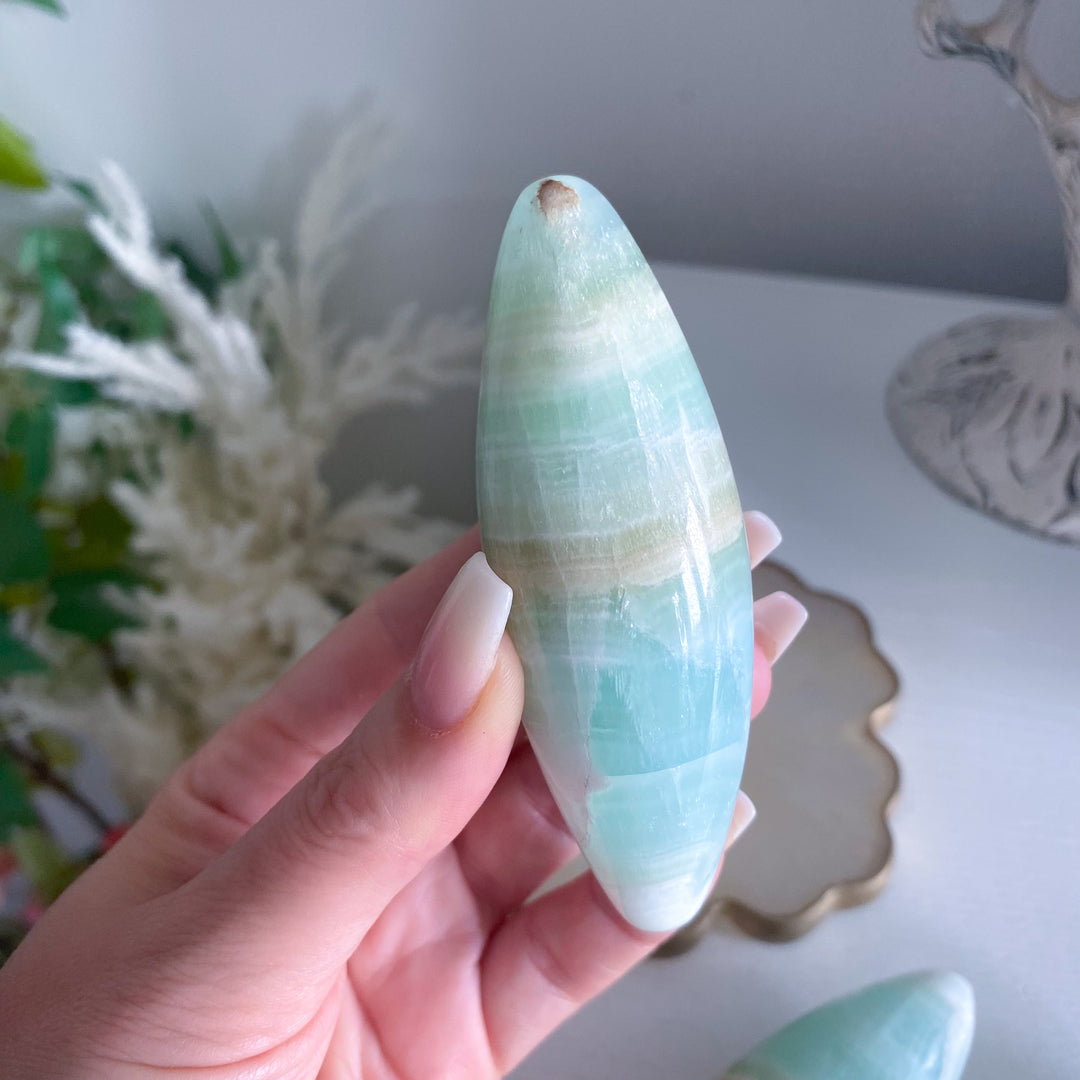 Pistachio Green Calcite Shiva