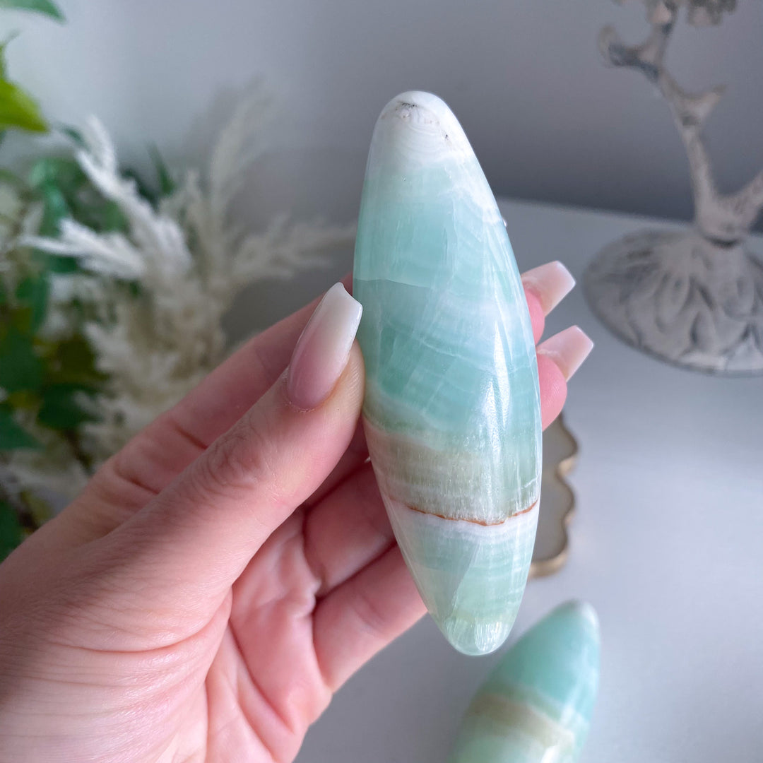 Pistachio Green Calcite Shiva
