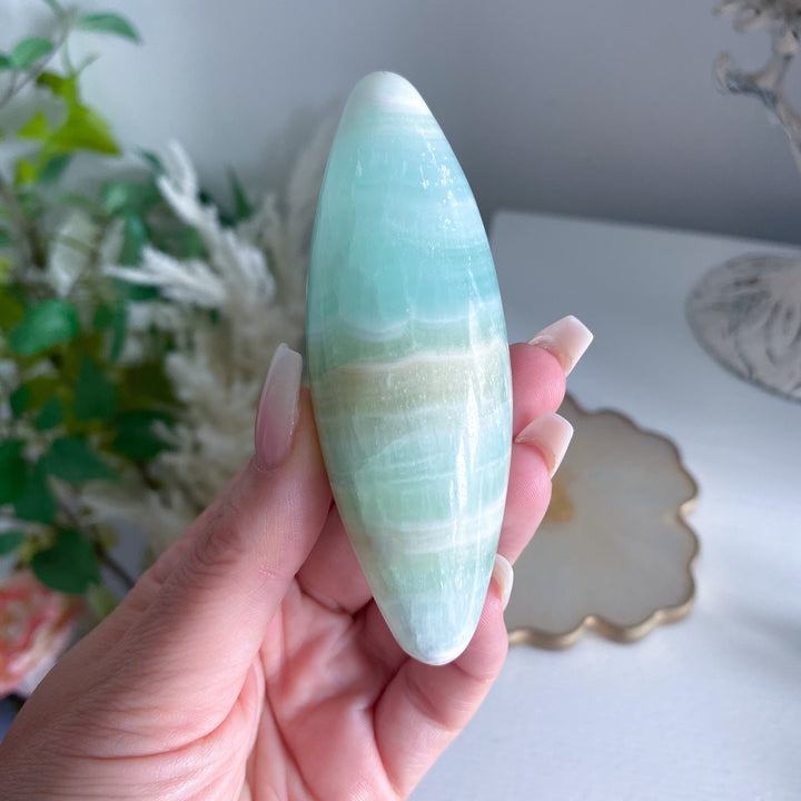 Pistachio Green Calcite Shiva