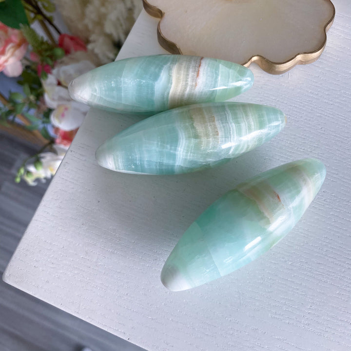 Pistachio Green Calcite Shiva