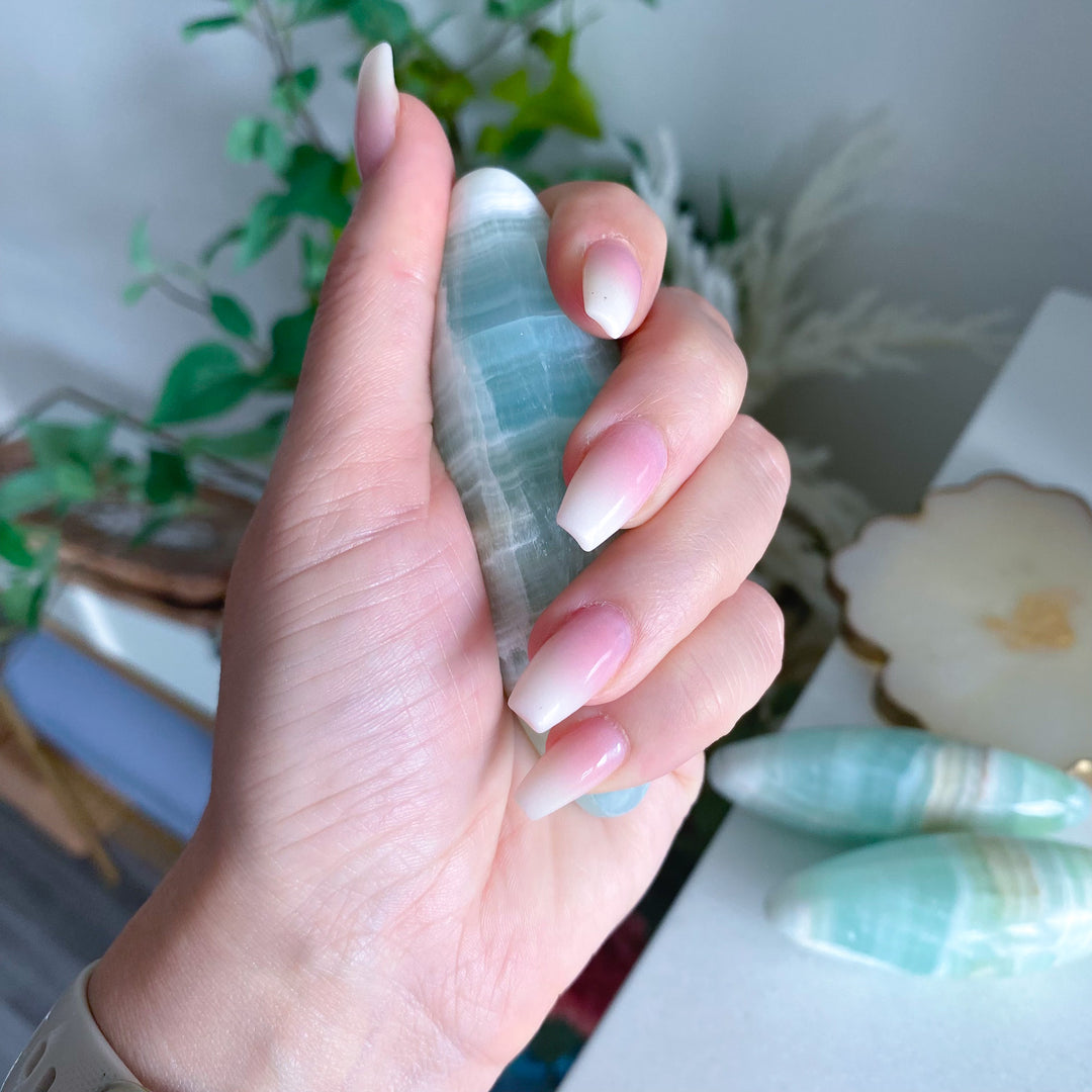 Pistachio Green Calcite Shiva