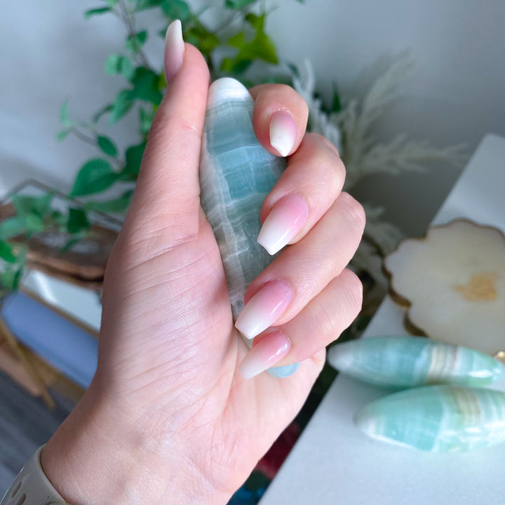 Pistachio Green Calcite Shiva