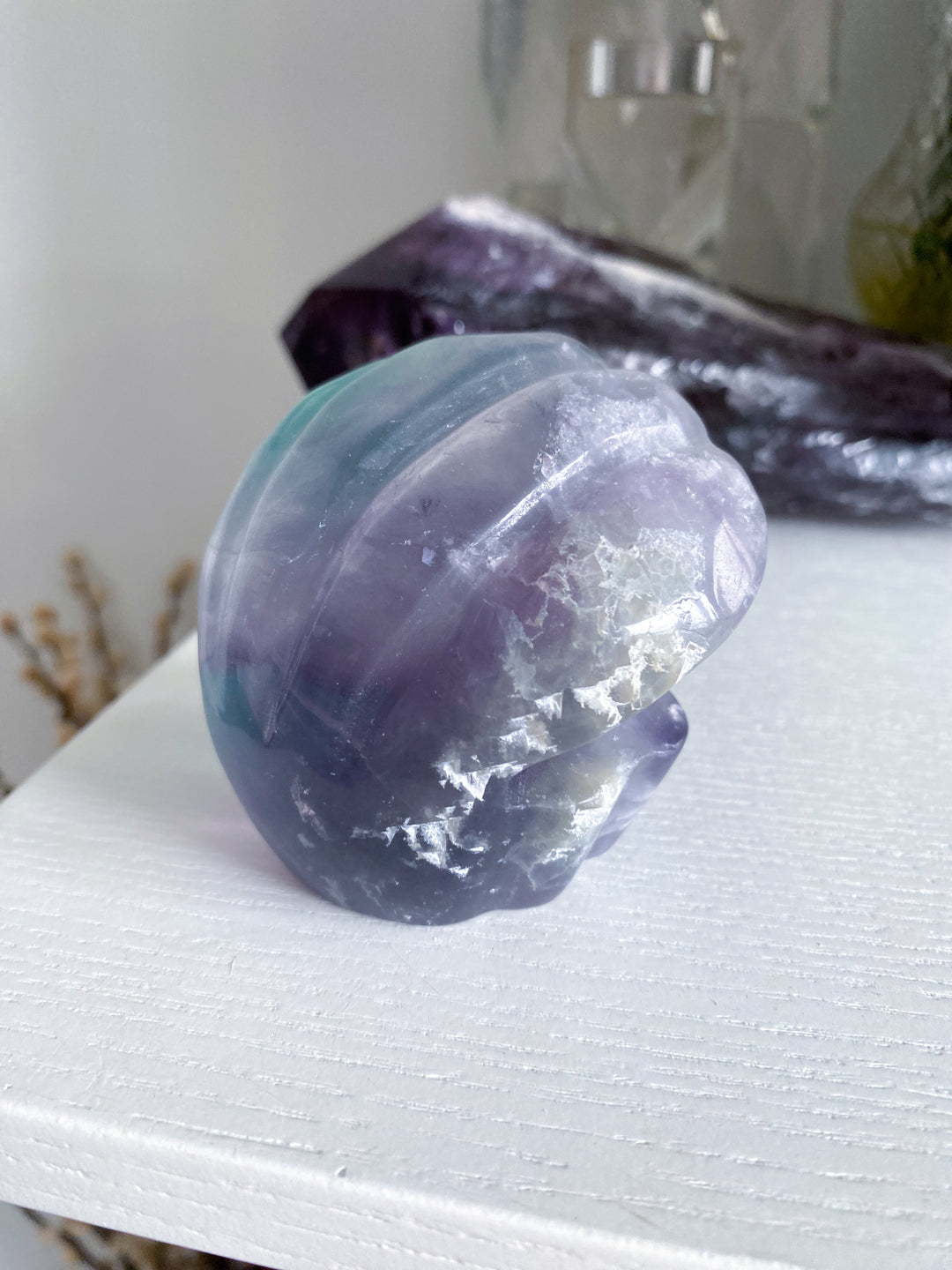 Rainbow Fluorite Clam Shell w/ Inclusion