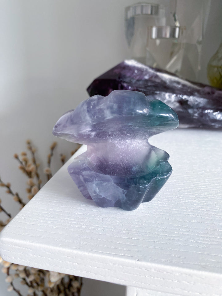 Rainbow Fluorite Clam Shell w/ Inclusion