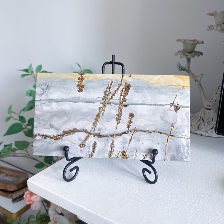 Picture Jasper Slab on Stand 