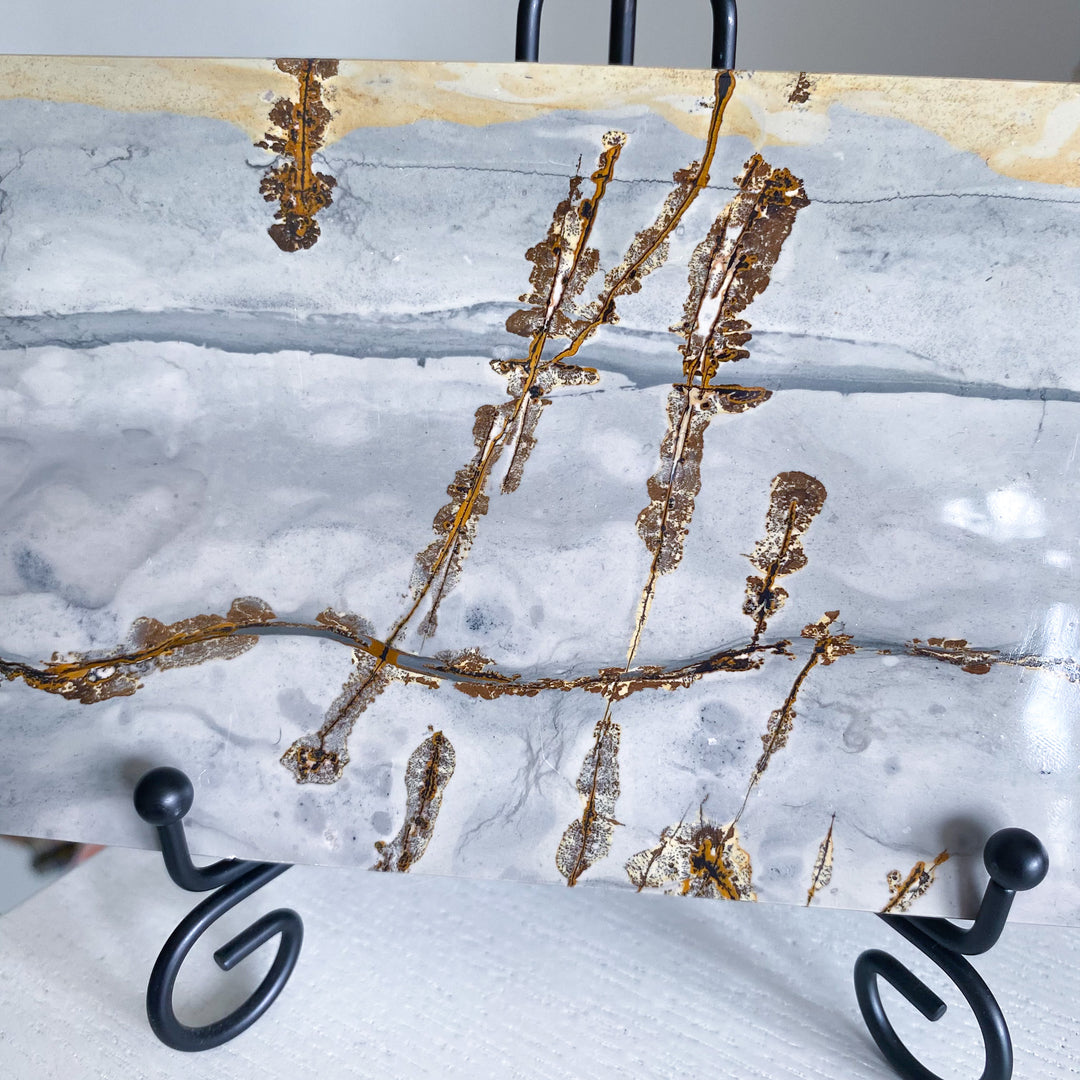 Picture Jasper Slab on Stand 