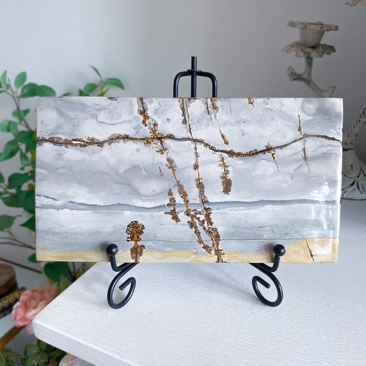 Picture Jasper Slab on Stand 