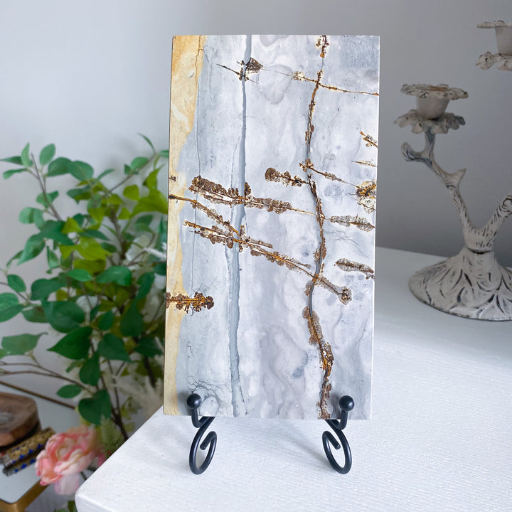 Picture Jasper Slab on Stand 