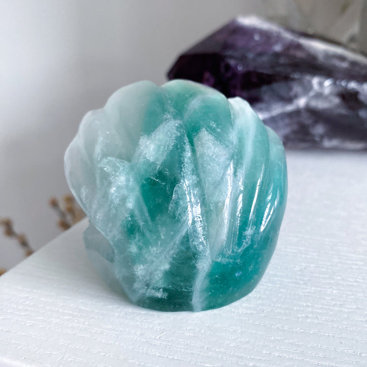 Green Fluorite Clam Shell