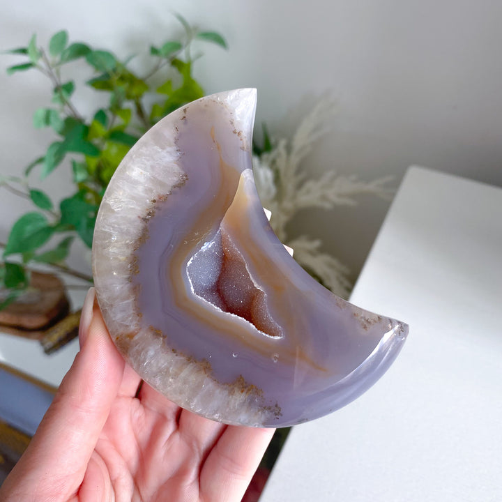 Druzy Agate Moon 