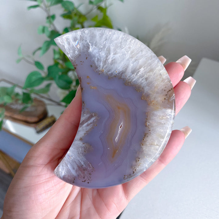 Druzy Agate Moon 