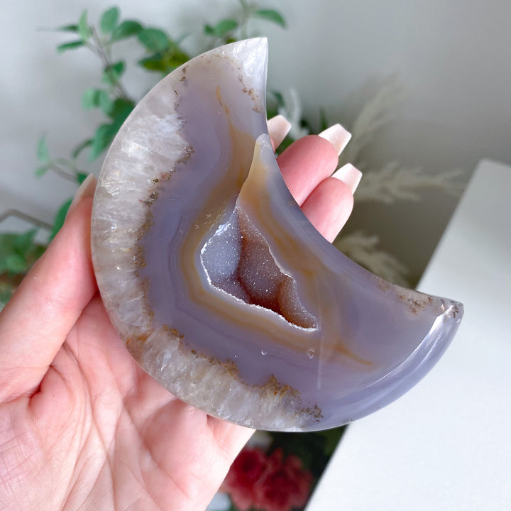 Druzy Agate Moon 