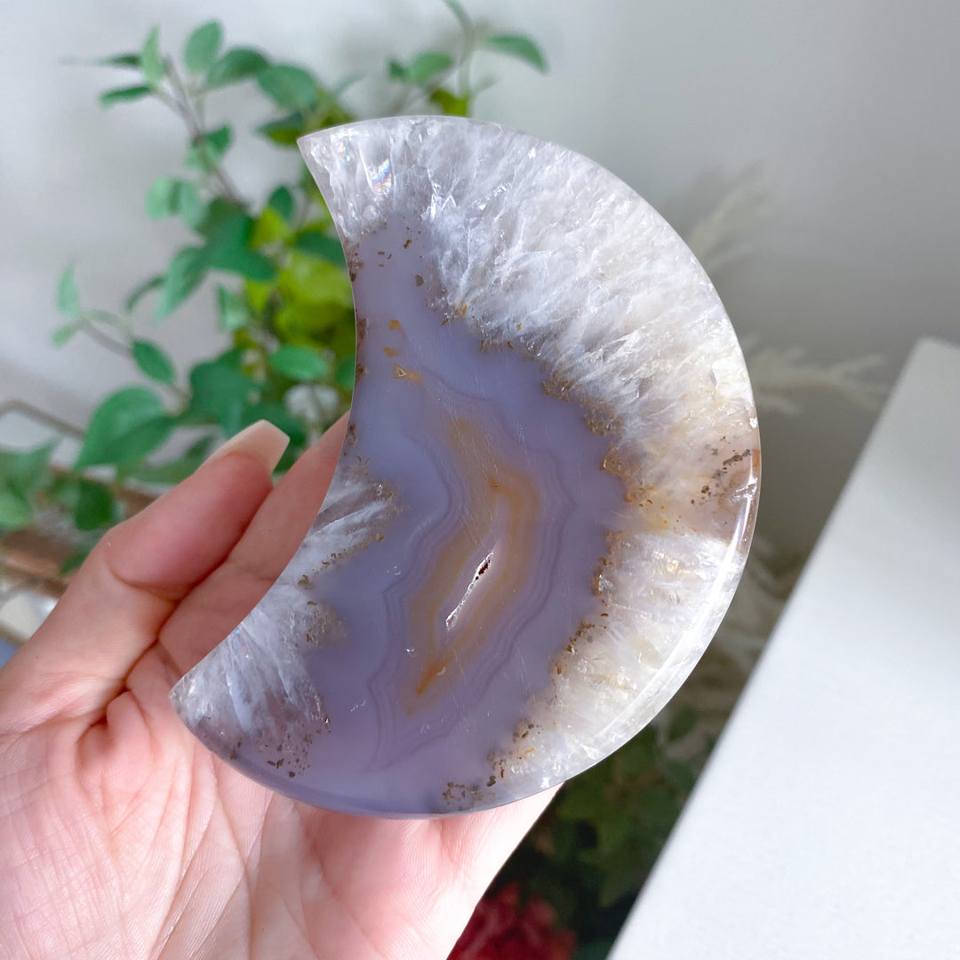 Druzy Agate Moon 