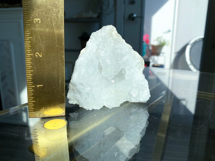 Standing White Calcite Geode Piece